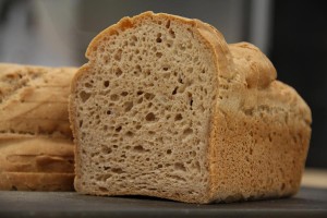 Newton's No Gluten Sandwich Bread Sliced and showing the soft inner crumb